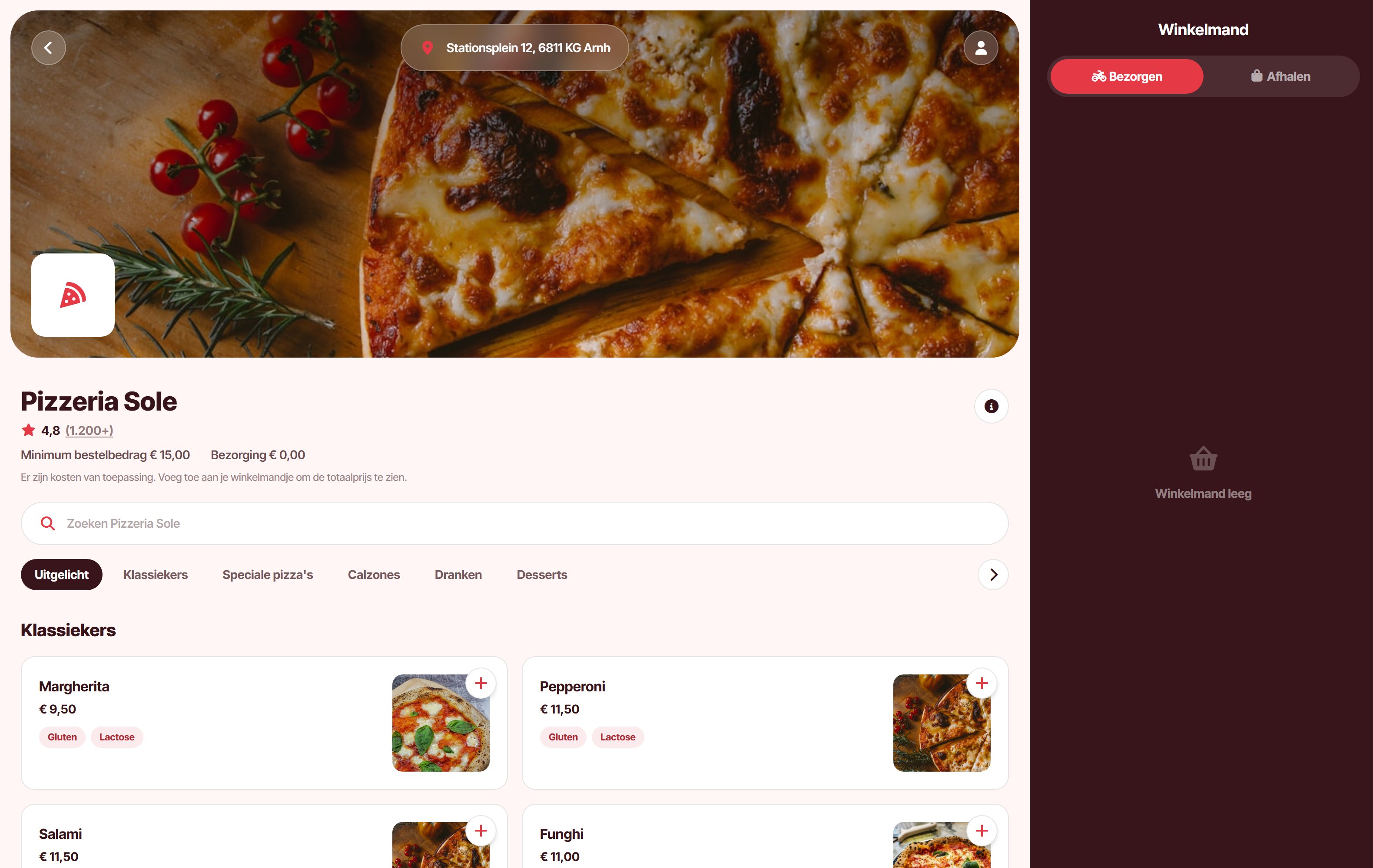 Template Presto: Licht en modern, als een strakke bestel-app